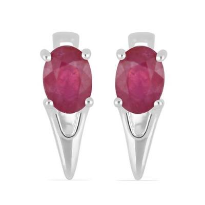 BUY REAL EMERALD GEMSTONE EARRINGS IN STERLING SILVER